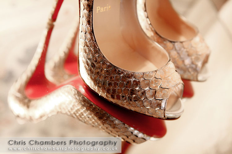 Louboutin wedding shoes. Yasmins shoes for the wedding day