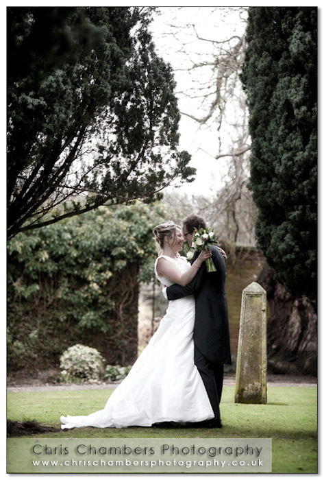 Bride and Groom at the Parsonage Hotel near Selby and York